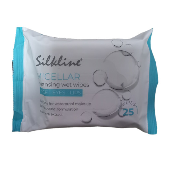 SILKLINE КЪРПИ МОКРИ дегримиращи с мицеларна вода х 25 бр