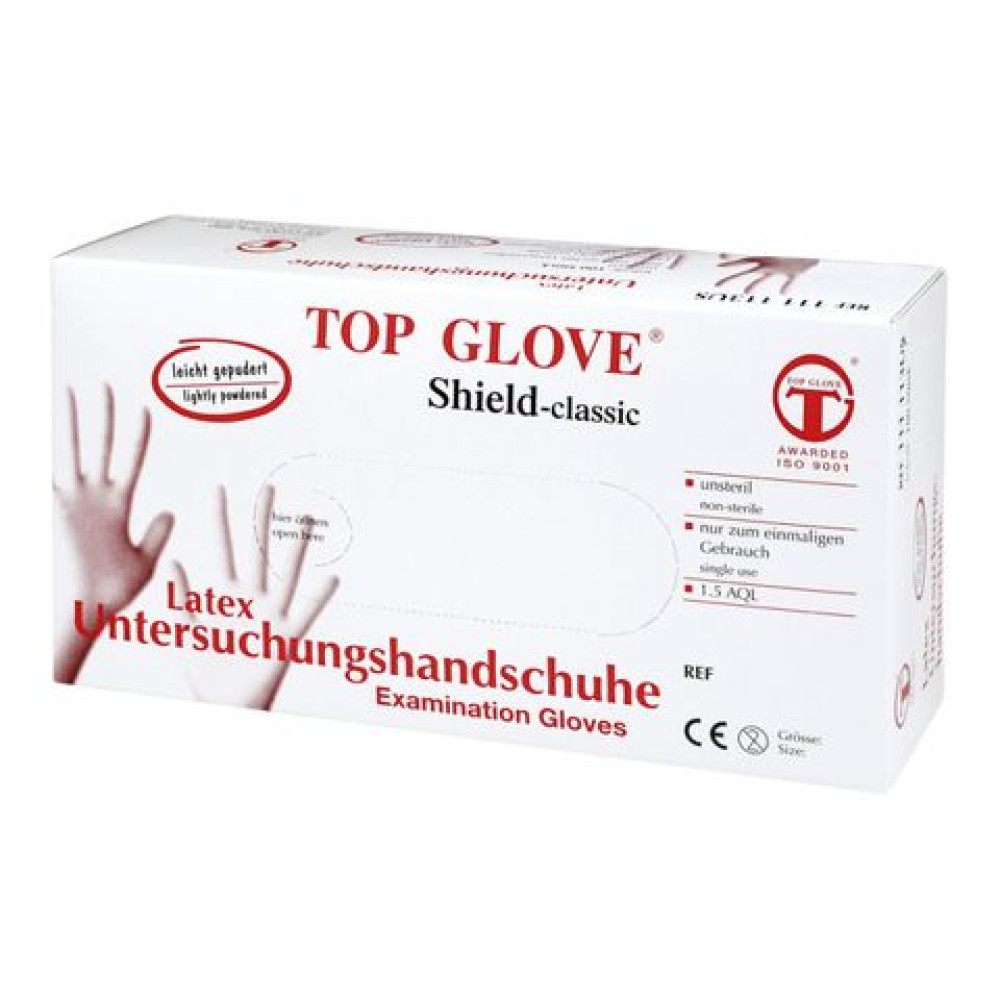РЪКАВИЦИ ЛАТЕКСОВИ TOP GLOVES М х 100 бр - Лични предпазни средства
