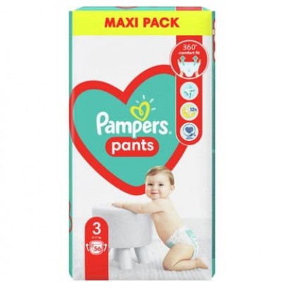 ПАМПЕРС PANTS 3 гащи за бебета и деца /6-11 кг/ x 56 бр