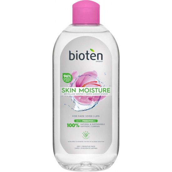 БИОТЕН SKIN MOISTURE мицеларна вода за лице за суха и чувствителна кожа 400 мл