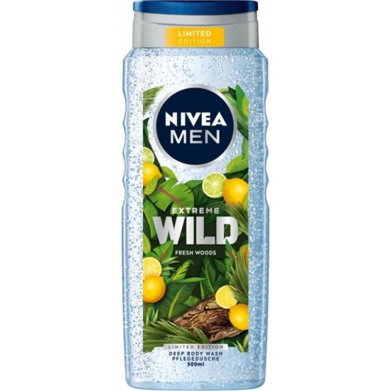 НИВЕА MEN EXTREME WILD FRESH WOODS душ гел за тяло за мъже 500 мл