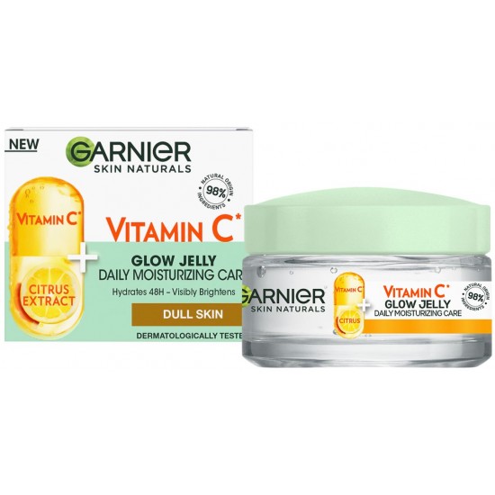GARNIER SKIN NATURALS VITAMIN C Glow Jelly дневен гел-крем за лице с Витамин С и лимонов екстракт за сияйна кожа 50 мл