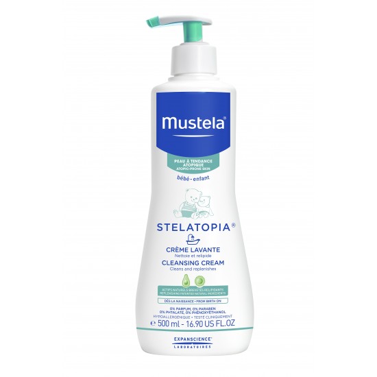MUSTELA STELATOPIA CLEANSING GEL почистващ душ гел за атопична кожа за бебета и деца 500 мл