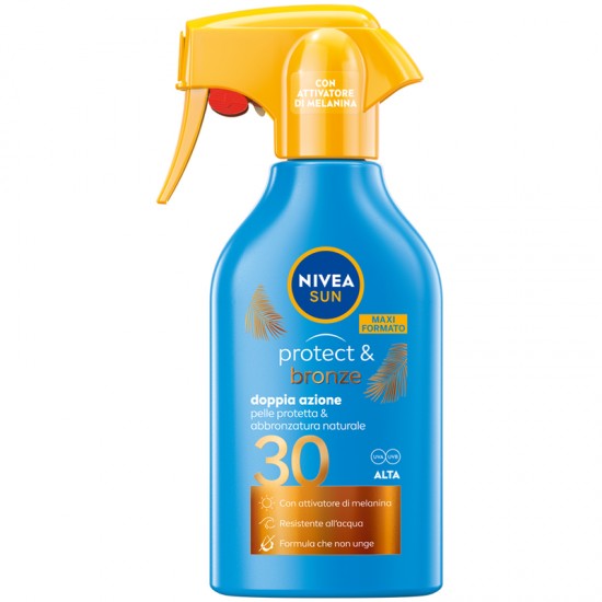 ᐉ НИВЕА SUN & BRONZE SPF30 слънцезащитен спрей-помпа 270 мл