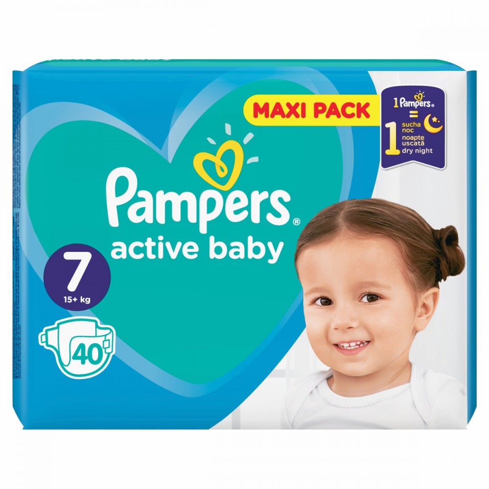 ПАМПЕРС ПЕЛЕНИ ACTIVE BABY MAXI 4+  9-20 кг x 40 бр - Грижа за детето