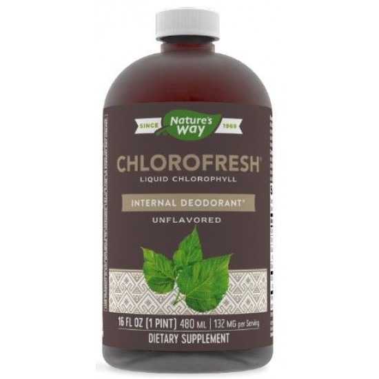ХЛОРОФРЕШ ТЕЧЕН ХЛОРОФИЛЕН КОМПЛЕКС с натурален вкус сол 473 мл NATURES WAY