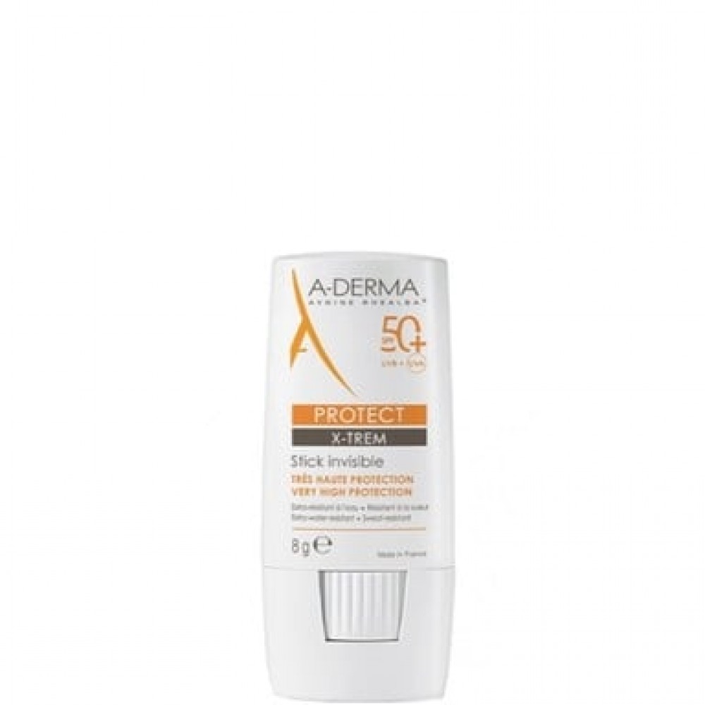 А-ДЕРМА PROTECT X-TREM UVA+UVB SPF50+ невидим високо-слънцезащитен стик 8 гр - Грижа за лицето и тялото