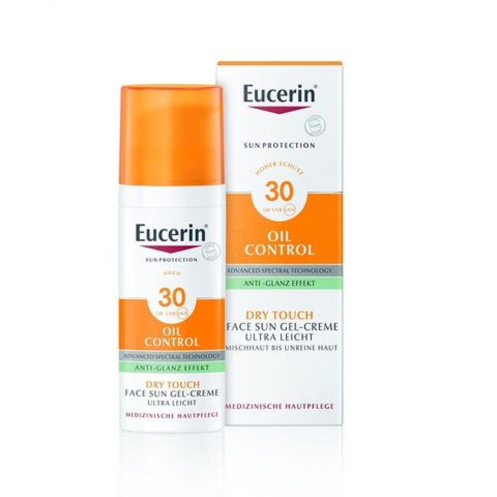 ЕУСЕРИН слънцезащитен крем-гел за мазна кожа SPF30 50 мл - Грижа за лицето