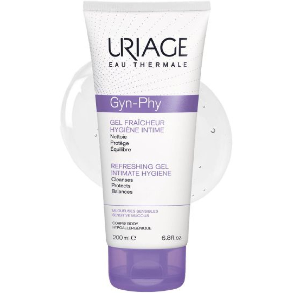 Uriage Gyn-Phy Защитаващ освежаващ почистващ интимен гел 200 мл - Интимна хигиена