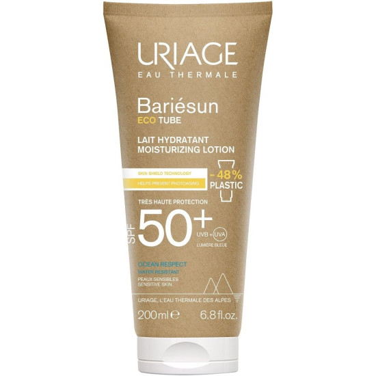 URIAGE BARIESUN SPF50+ хидратиращ слънцезащитен лосион за коса и тяло ЕКО туба 200 мл