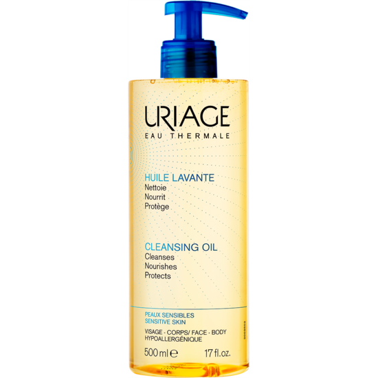 URIAGE HUILE LAVANTE CLEANSING OIL уханно почистващо олио за лице и тяло за чувствителна кожа 500 мл