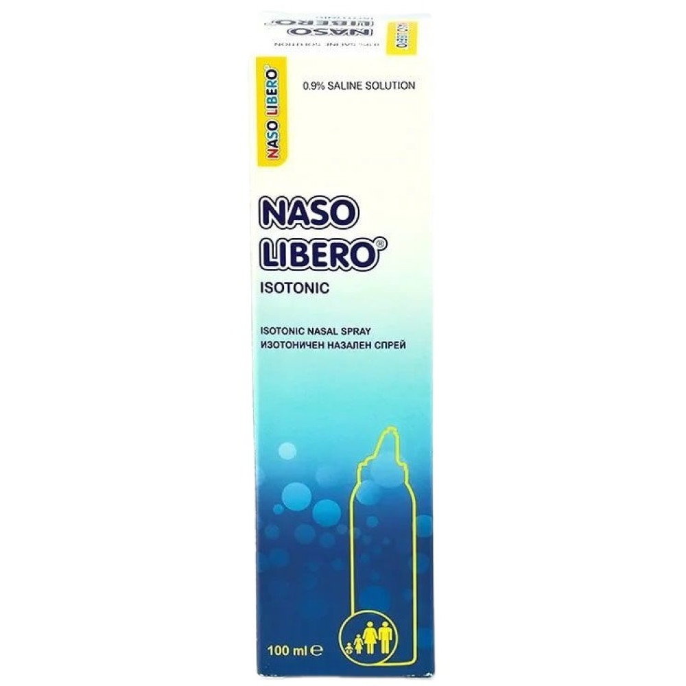 Naso Libero Назален спрей – натурална морска вода 100 мл - Уши, нос, гърло Naso Libero Назален спрей – натурална морска вода 100 мл - Уши, нос, гърло