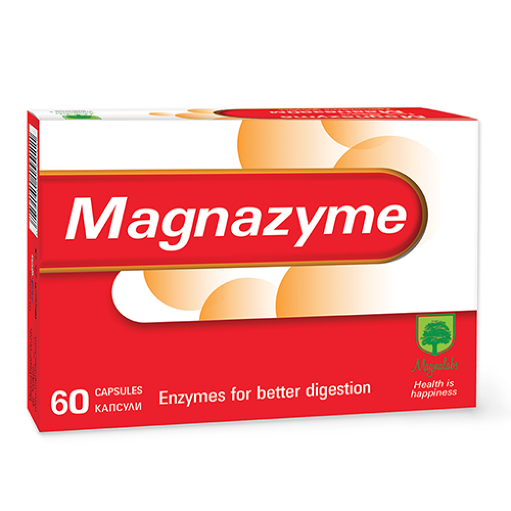Magnazyme Подпомага храносмилането 60 капсули - Стомашно чревнен тракт