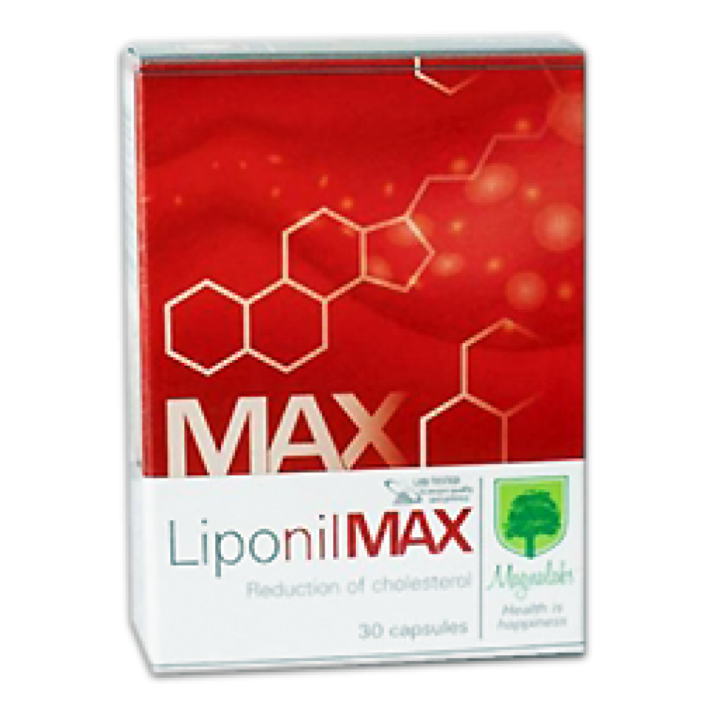 Liponil Мax За поддържане нормални нива на холестерола и кръвното налягане х30 капсули - Холестерол