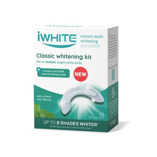 АЙ УАЙТ CLASSIC WHITENING KIT ИЗБЕЛВАЩ КОМПЛЕКТ гел-шини за избелване с класически ментов вкус х 10 бр