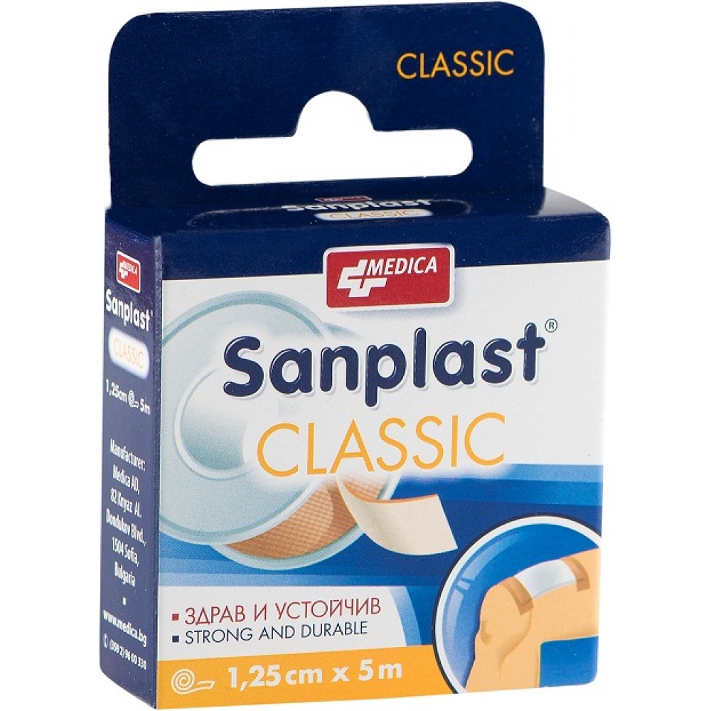 Sanplast® Classic 1.25 cm. / 5 m. / Санпласт ® Калсик 1.25см/5м - Лепенки и марли