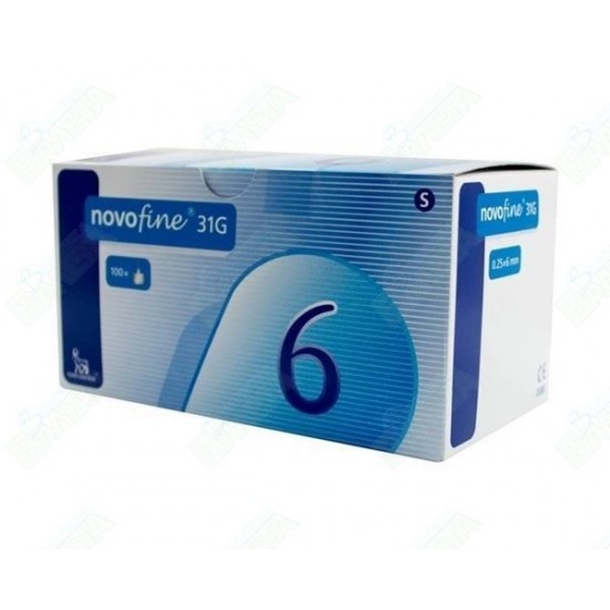 ИГЛИ NOVOFINE 31G х 6 мм х 100 бр