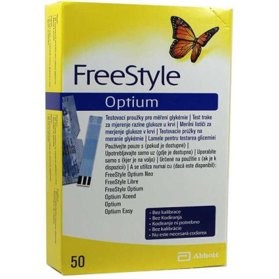ТЕСТ ЛЕНТИ ЗА ГЛЮКОМЕРИ FREE STYLE OPTIUM х 50 бр