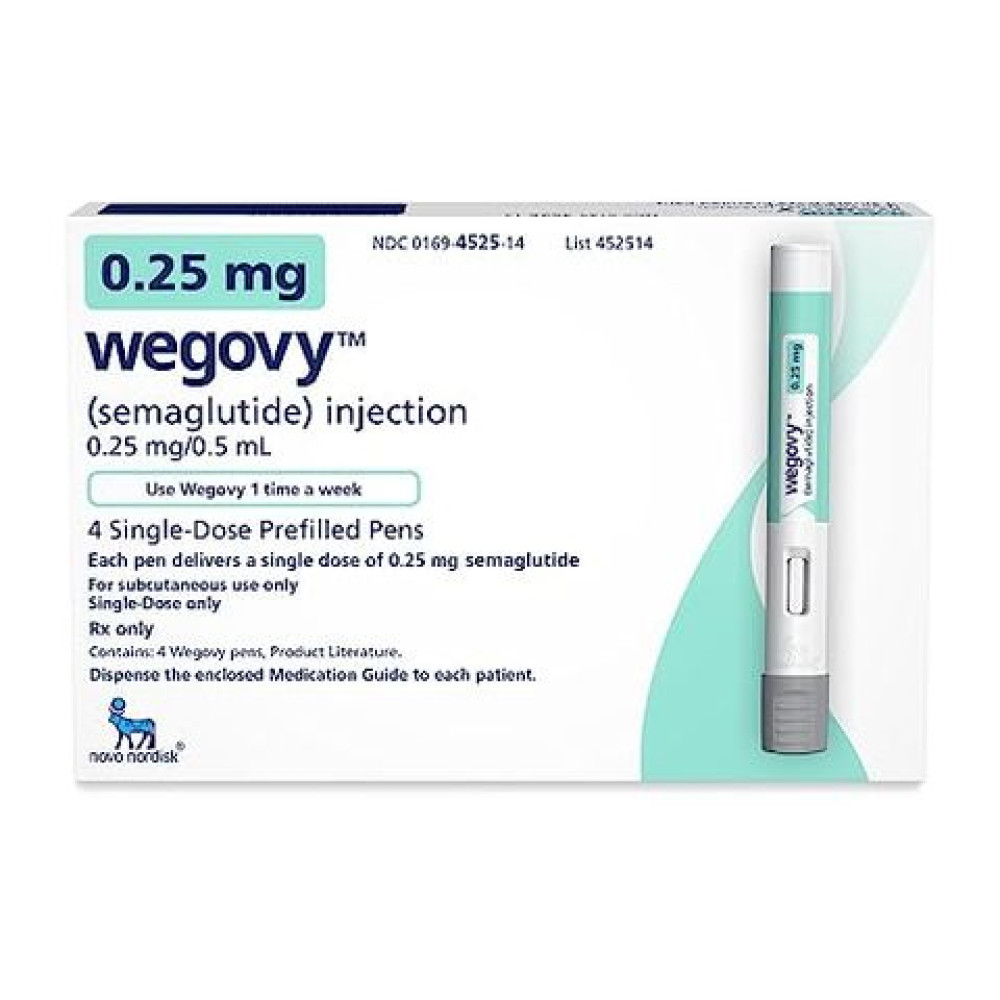 ВЕГОВИ инж разтвор в предварително напълнена писалка 0.25 мг/доза х 4 дози 1 бр писалка + 4 игли - Лекарства с рецепта
