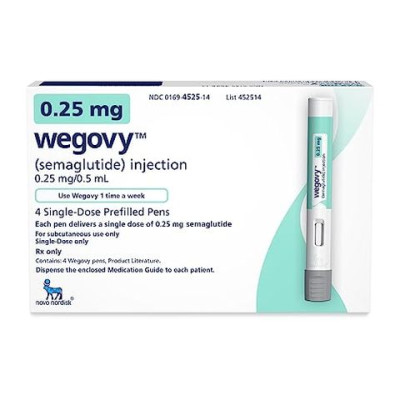 ВЕГОВИ инж разтвор в предварително напълнена писалка 0.25 мг/доза х 4 дози 1 бр писалка + 4 игли