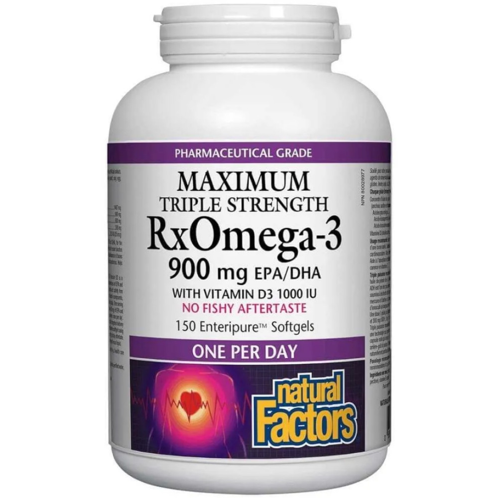 RX OMEGA-3 MAXIMUM ТРОЙНА КОНЦЕНТРАЦИЯ /РИБЕНО МАСЛО/ капс 1425 мг х 30 бр - Сърдечно-съдова система
