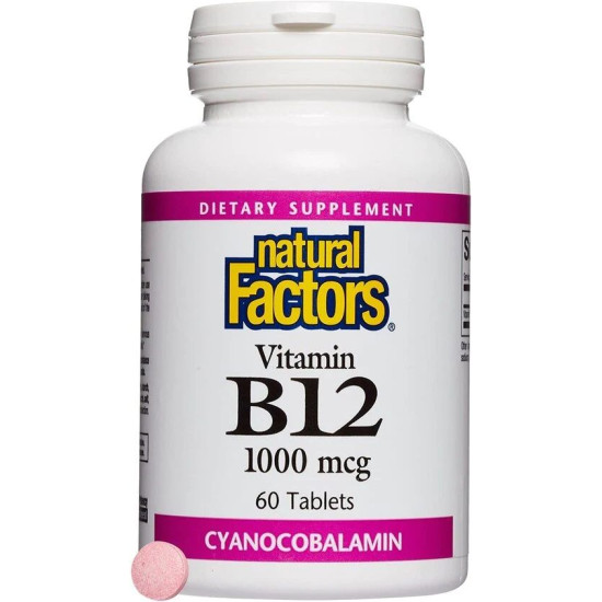 ВИТАМИН B12 табл 1000 мкг х 60 бр NATURAL FACTORS