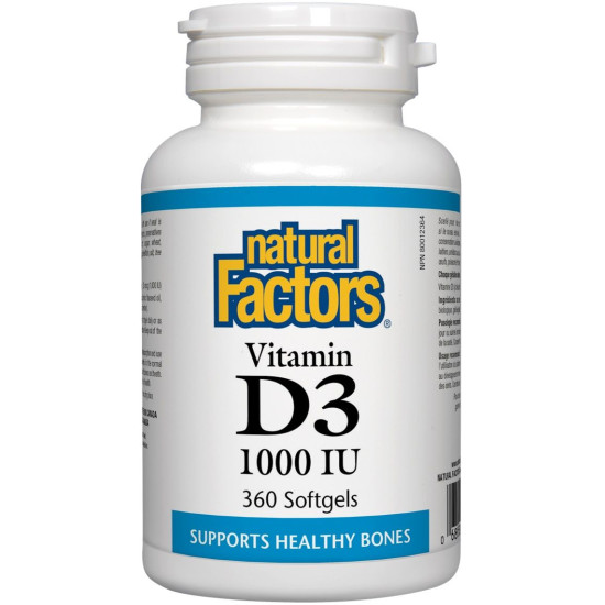 ВИТАМИН D3 1000IU капс x 360 бр NATURAL FACTORS