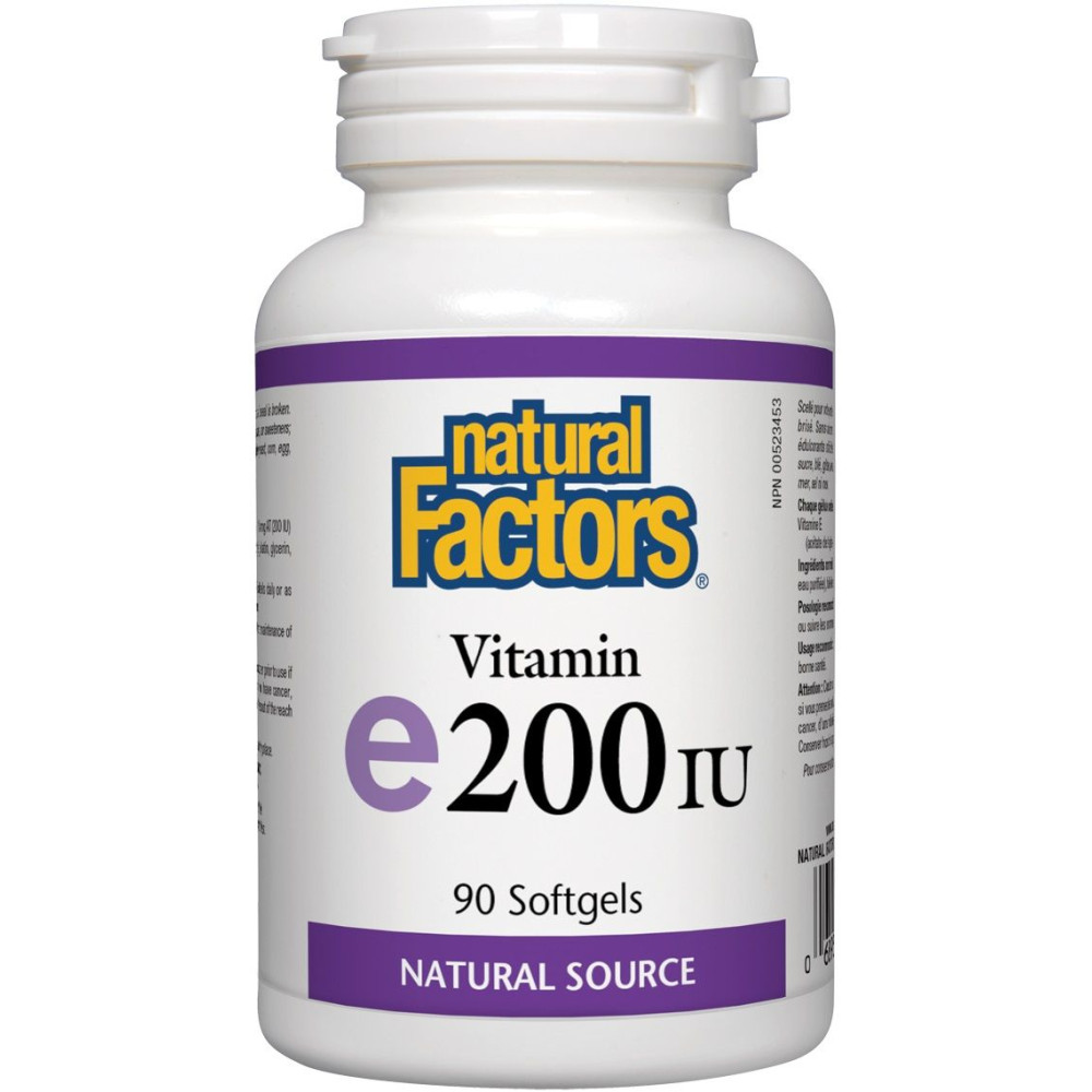Natural Factors Витамин E 100 мг/200IU х90 капсули - Антиоксиданти