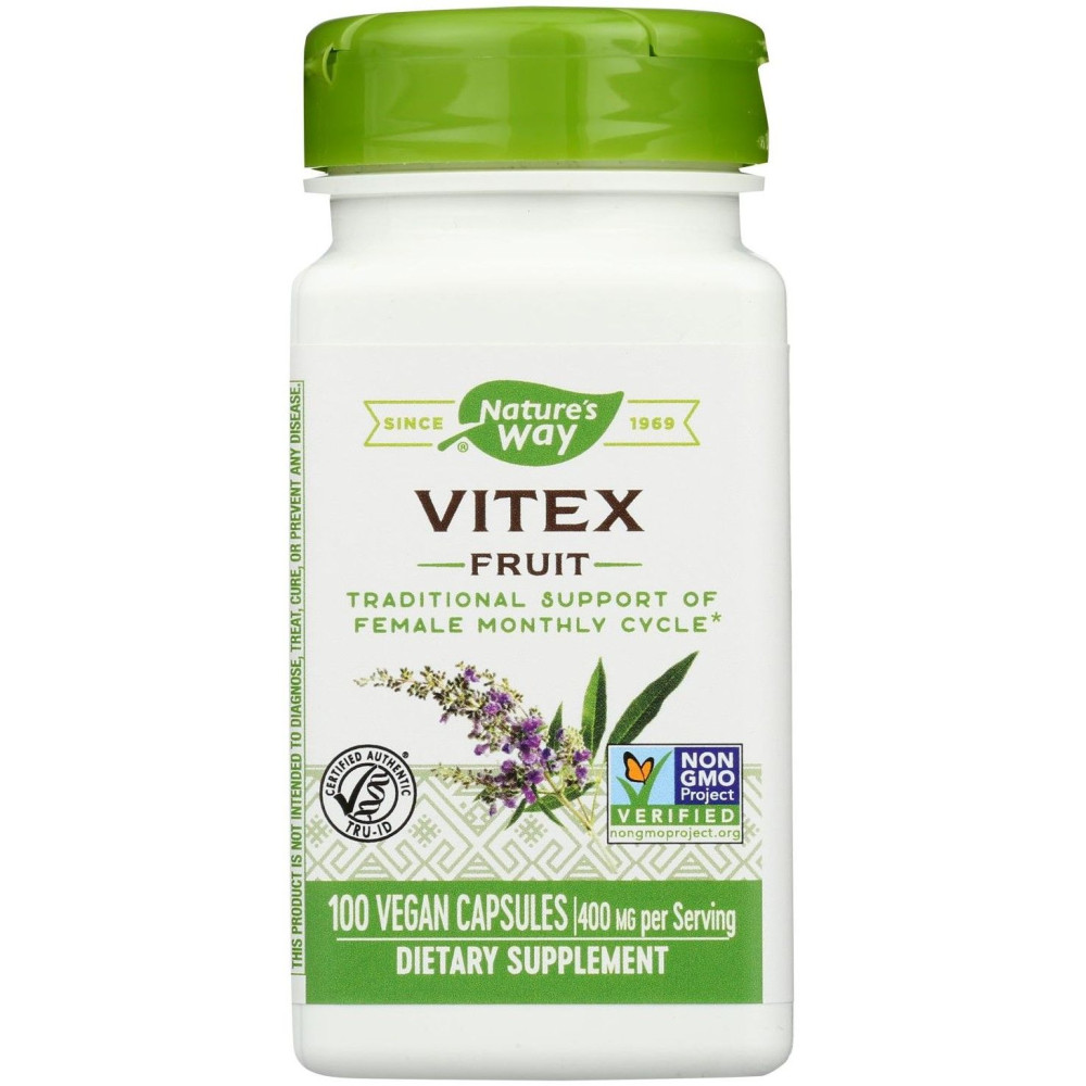 Nature's Way Витекс (плод) За нормализиране на месечния цикъл 400 mg x100 капсули - Хормонален баланс