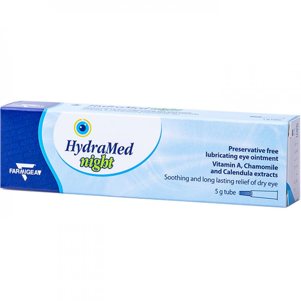 Hidramed night ointment 5 g / Хидрамед нощ унгвент 5 гр - Очи и зрение Hidramed night ointment 5 g / Хидрамед нощ унгвент 5 гр - Очи и зрение