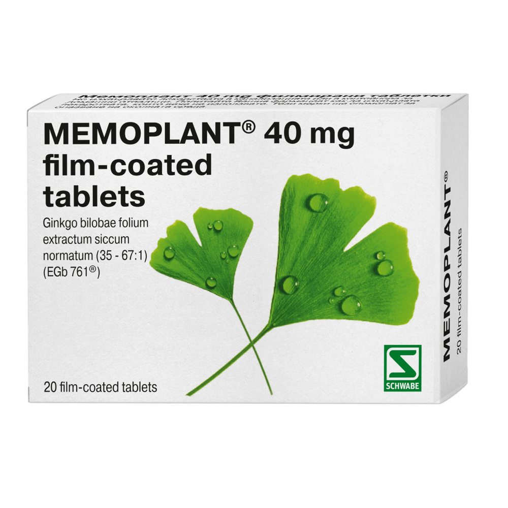 Мемоплант За памет и оросяване 40 мг x20 таблетки - Памет и концентрация