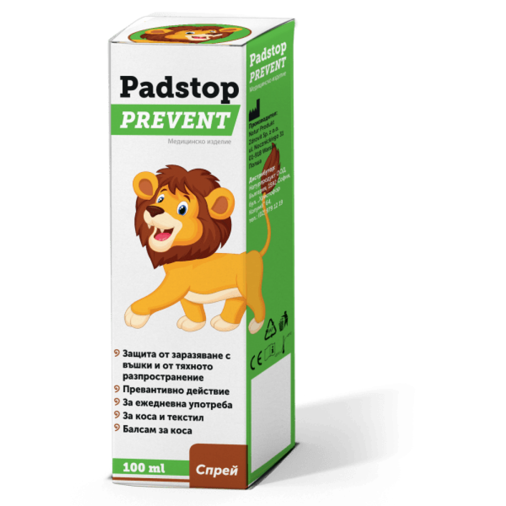 Padstop Prevent спрей за защита от въшки 100 мл - Противопаразитни