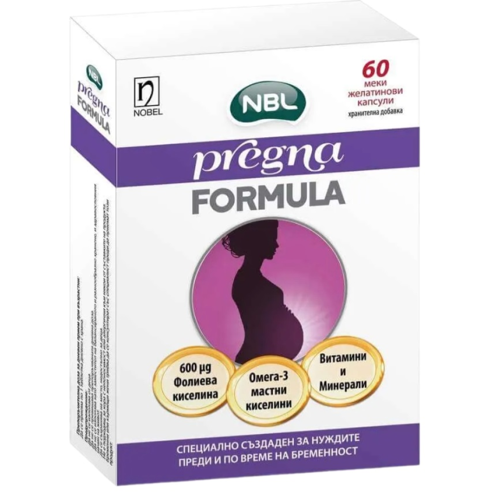 ПРЕГНА ФОРМУЛА меки желатинови капс х 60 бр - Витамини, минерали и антиоксиданти ПРЕГНА ФОРМУЛА меки желатинови капс х 60 бр - Витамини, минерали и антиоксиданти