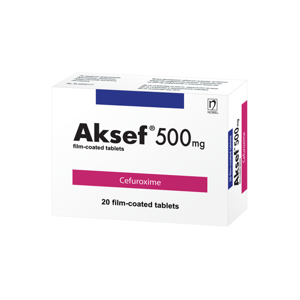 Aksef 500 mg film-coated tablets x 20 / Аксеф 500 mg филмирани таблетки х 20 - Лекарства с рецепта