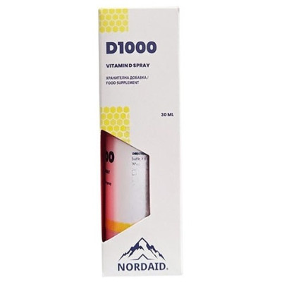 ВИТАМИН D3 /D1000/ 1000IU/25 мг спрей за уста 30 мл NORDAID