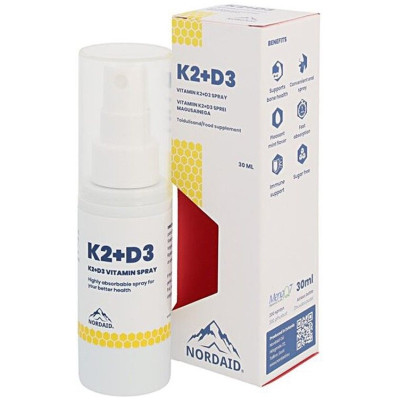 ВИТАМИН K2 + D3 орален спрей 30 мл NORDAID