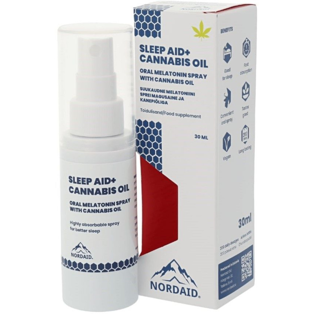 МЕЛАТОНИН + CBD МАСЛО SLEEP AID спрей за уста 30 мл - Нервна система