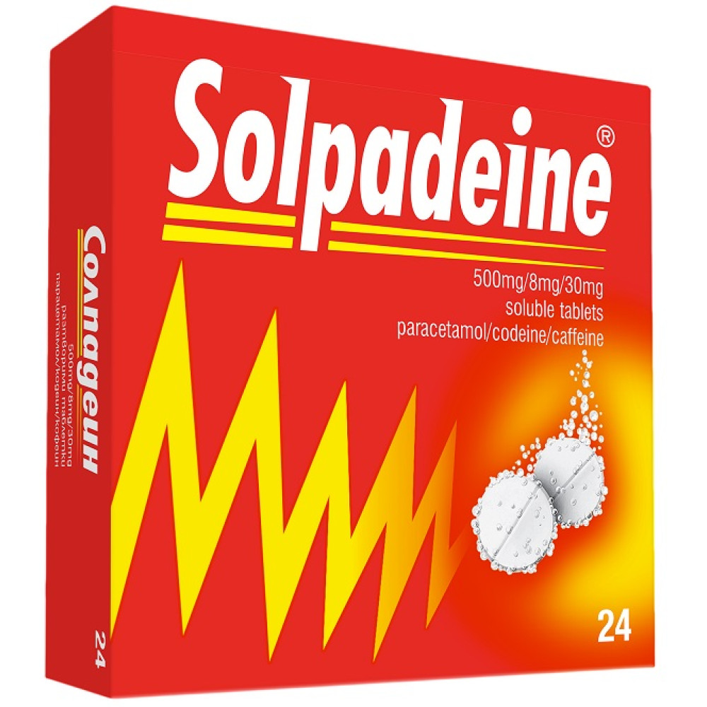 Solpadeine 500 mg/8 mg/30 mg 24 soluble tablets / Солпадеин 500 mg/8 mg/30 mg 24 разтворими таблетки - Грип и простуда