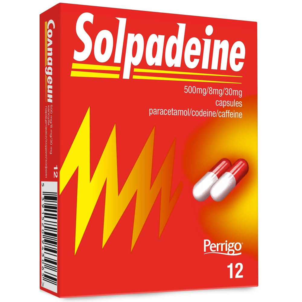 Solpadeine 500mg/8mg/30 mg 12 capsules / Солпадеин 500mg/8mg/30mg 12 капсули - Грип и простуда