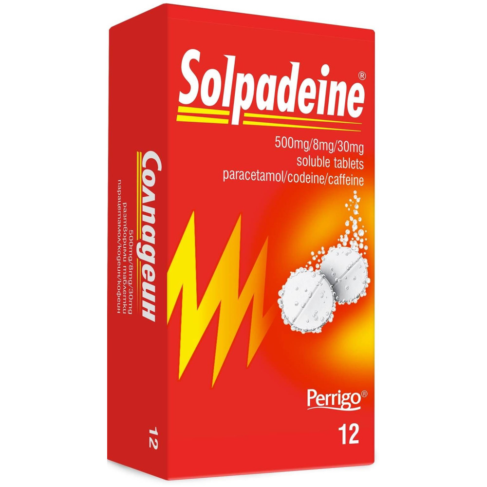 Solpadeine 500 mg/8 mg/30 mg 12 soluble tablets / Солпадеин 500 мг/8мг/30м 12 разтворими таблетки - Грип и простуда