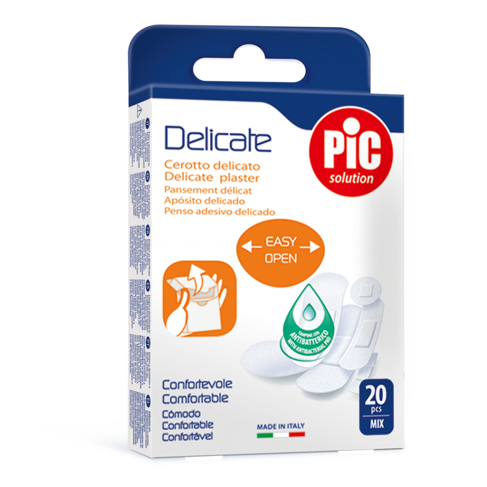 ПИК пластир DELICATE МИКС х 20 бр - Първа помощ