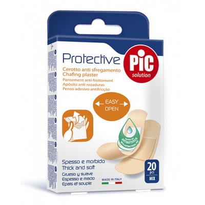 ПИК PROTECTIVE защитен антибактериален пластир против удари х 20 бр