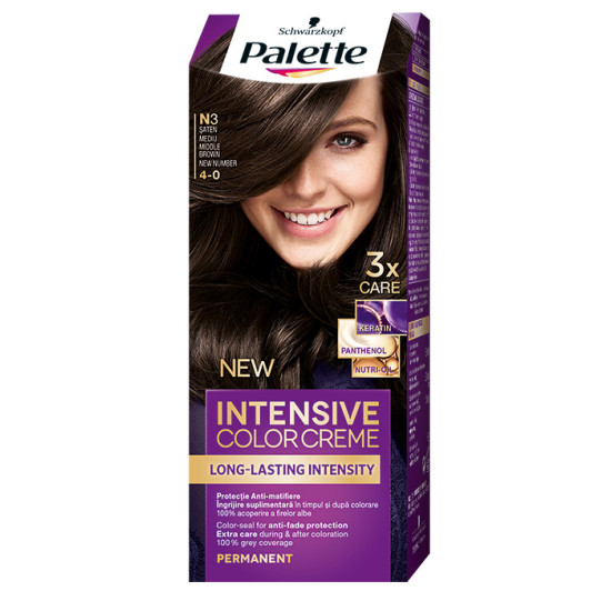 ПАЛЕТЕ INTENSE COLOR CREME боя за коса 4-0 СРЕДНО КАФЯВ