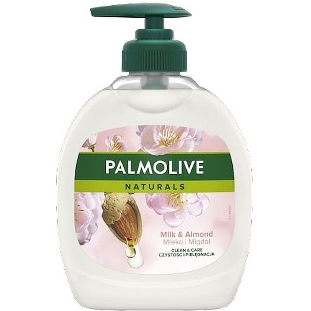 ПАЛМОЛИВ NATURALS MILK & ALMOND подхранващ течен сапун с бадемово мляко помпа 300 мл - Грижа за тялото ПАЛМОЛИВ NATURALS MILK & ALMOND подхранващ течен сапун с бадемово мляко помпа 300 мл - Грижа за тялото