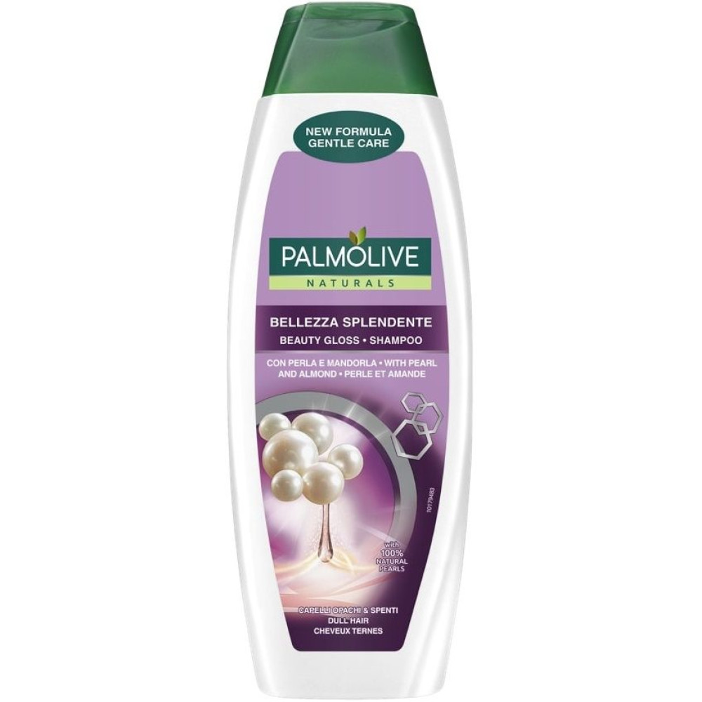 PALMOLIVE BEAUTY GLOSS шампоан с естествени перли и екстракт от бадеми за всеки тип коса 350 мл