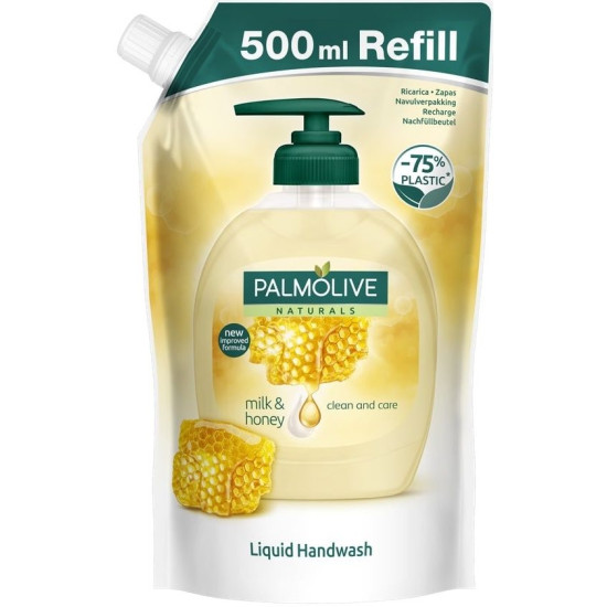 PALMOLIVE NATURALS MILK & HONEY течен сапун мед и мляко 500 мл ПЪЛНИТЕЛ