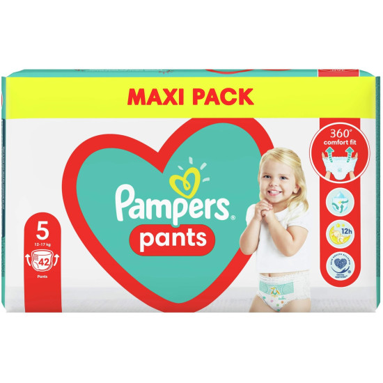 ПАМПЕРС PANTS 5 гащи за бебета и деца /12-17 кг/ x 42 бр