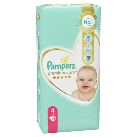 ПАМПЕРС PREMIUM CARE 4 /9-14 кг/ х 52 бр