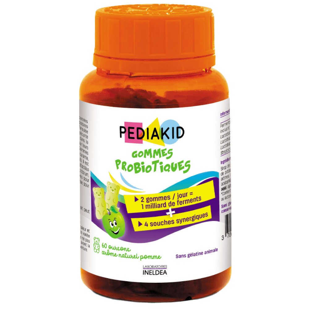 Pediakid probiotic chewing bears 60 pieces / Педиакид пробиотични дъвчащи мечета 60 броя - Пробиотици