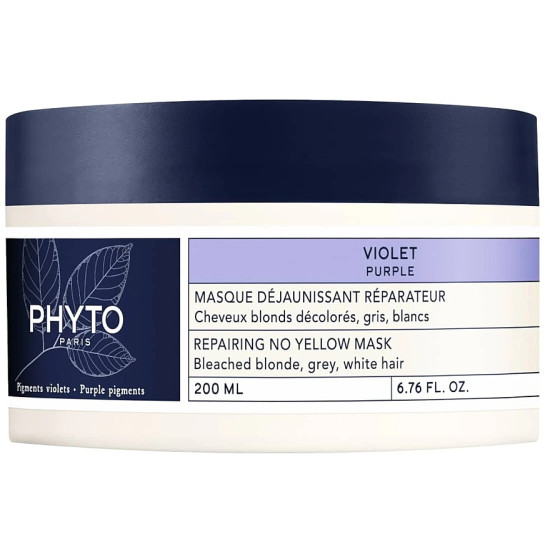 PHYTO PURPLE REPAIRING NO YELLOW MASK възстановяваща маска за коса за неутрализиране на жълти нюанси 200 мл